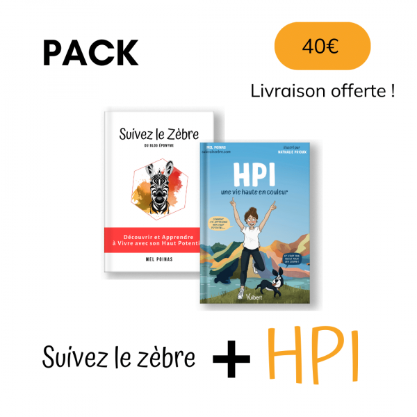 Pack BD HPI Une vie haute en couleur et livre Suivez le zèbre